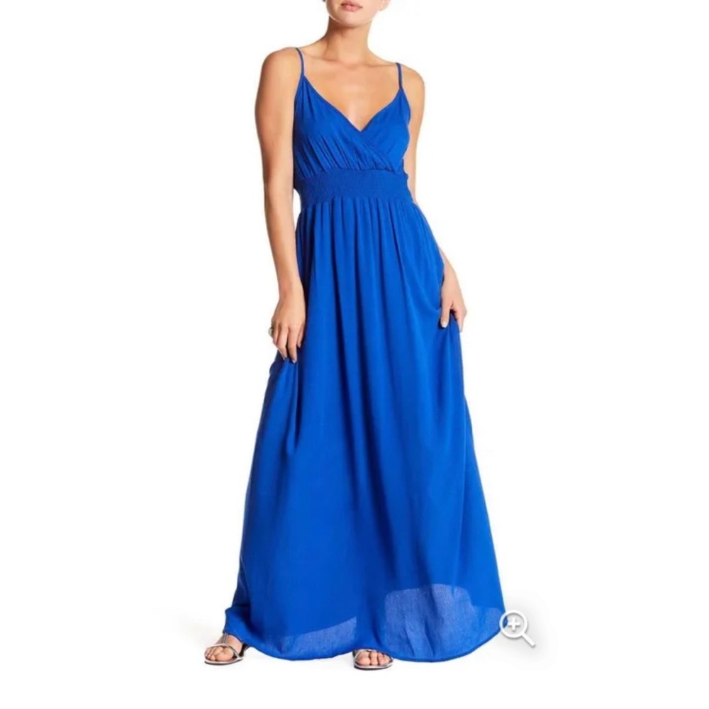 Nordstrom West Kei Maxi Dress Adjustable Spaghetti Straps Gauzy Material Size L